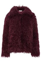 PixieGirl Petite Women's Burgundy Red Mongolian Faux Fur Jacket | PixieGirl 6