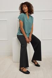 M&Co Black Ponte Wide Leg Trousers | M&Co 1