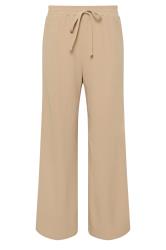 PixieGirl Stone Brown Side Stripe Wide Leg Trousers | PixieGirl 5