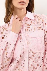 STAR Pink Lace Button Through Shirt | StarByJM 6