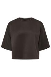 PixieGirl Petite Women's Chocolate Brown Boxy T-Shirt | PixieGirl 5