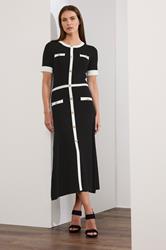 STAR Black Contrast Trim Knitted Dress | StarByJM 3