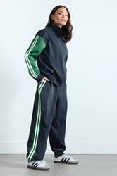 PixieGirl Petite Women's Navy Stripe Cuffed Joggers | PixieGirl 1