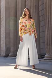 STAR White Pleated Wide Leg Trousers | StarByJM 1