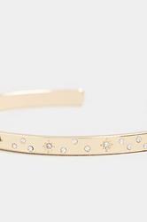 Gold Tone Star Diamante Cuff Bracelet | Yours Clothing 3