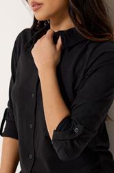 PixieGirl Petite Women's Black Button Cotton Shirt | PixieGirl 4