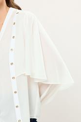 STAR Ivory White Eyelet Cape Blouse | StarByJM 5