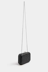 Black Sequin Clutch Bag | Yours Clothing 3