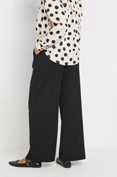 M&Co Black Stretch Scuba Wide Leg Trousers | M&Co 2