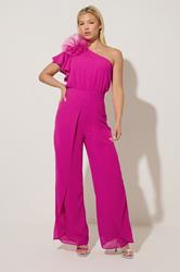 STAR Fuchsia Pink Wide Leg Corsage Jumpsuit | StarByJM 3