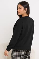 PixieGirl Petite Black 'Weekend Brunch Club' Slogan Lounge Top | PixieGirl 3