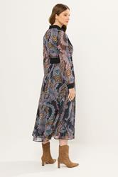 STAR Black Paisley Print Shirt Dress 3