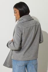 PixieGirl Petite Women's Dark Grey Formal Scarf Coat | PixieGirl 6