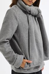 PixieGirl Petite Women's Dark Grey Formal Scarf Coat | PixieGirl 4
