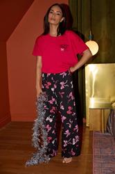PixieGirl Petite Women's Red 'In My Bow Era' Slogan Pyjama Set| PixieGirl 1