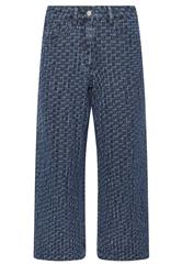 PixieGirl Petite Women's Blue Textured Wide Leg Jeans | PixieGirl 5