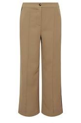 PixieGirl Petite Women's Mocha Brown Side Stripe Wide Leg Trousers | PixieGirl 6