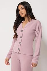 PixieGirl Petite Women's Set Pink Ribbed Top & Trousers | PixieGirl 2