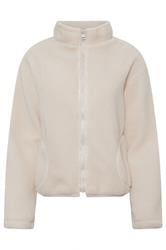 PixieGirl Petite Women's Neutral Brown Zip Fleece Jacket | PixieGirl 5