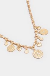 Gold Tone Pendant Charm Necklace | Yours Clothing 3