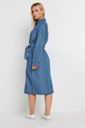 M&Co Petite Blue Denim Midi Dress | M&Co 2