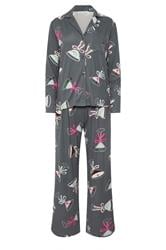 PixieGirl Petite Women's Grey Soft Touch Cocktail Pyjama Set | PixieGirl 5