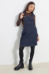 PixieGirl Petite Women's Indigo Blue Denim Pinafore Dress | PixieGirl 2