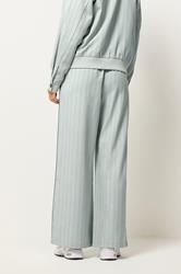 PixieGirl Petite Women's Blue Stripe Pull On Wide Leg Trousers | PixieGirl 4