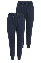 M&Co Petite 2 PACK Navy Blue Cuffed Joggers