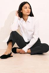 Petite Black Bi Stretch Straight Leg Trousers | PixieGirl 4