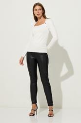 STAR White Button Detail Top | StarByJM 2