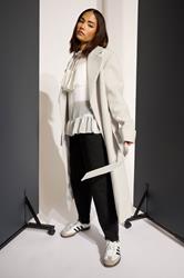 PixieGirl Petite Women's Natural Brown Wrap Belt Coat | PixieGirl 1