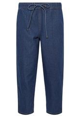 PixieGirl Petite Women's Dark Blue Pull On Barrel Jeans | PixieGirl 2