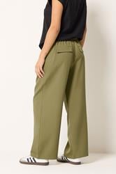 PixieGirl Petite Women's Sage Green Wide Leg Trousers | PixieGirl 2