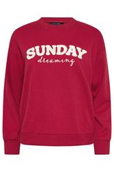 PixieGirl Petite Red 'Sunday Dreaming' Slogan Lounge  Top