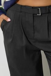 PixieGirl Petite Women's Black Buckle Wide Leg Trousers | PixieGirl 4
