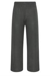 PixieGirl Petite Charcoal Grey Ribbed Wide Leg Trousers