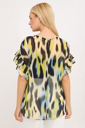 STAR Yellow Floral Flute Sleeve Top | StarByJM 2