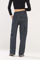 PixieGirl Petite Women's Navy Blue Utility Style Wide Leg Trousers | PixieGirl 3