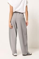 PixieGirl Petite Women's Grey Crinkle Barrel Leg Trousers | PixieGirl 2