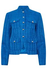 STAR Blue Boucle Button Detail Jacket | StarByJM 7