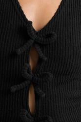 PixieGirl Petite Women's Black Soft Touch Bow Front Top | PixieGirl 4