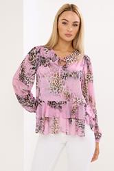 STAR Plus Size Animal Frill Hem Blouse | StarByJM 3