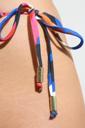 STAR Blue Abstract Print Tie Side Bikini Bottoms | StarByJM 3