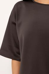 PixieGirl Petite Women's Chocolate Brown Boxy T-Shirt | PixieGirl 4