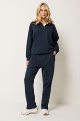 M&Co Navy Blue Straight Leg Joggers | M&Co 2