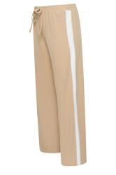 PixieGirl Stone Brown Side Stripe Wide Leg Trousers | PixieGirl 6