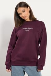 PixieGirl Petite Women's Burgundy Red Slogan Sweatshirt | PixieGirl 1