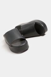 LIMITED COLLECTION Black Platform Mule Sandals In E Wide Fit & EEE Extra Wide Fit 5