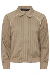 PixieGirl Petite Brown Stripe Tailored Jacket